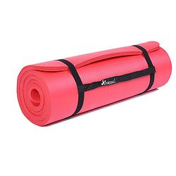Foto van Yoga mat rood 1 cm dik, fitnessmat, pilates, aerobics