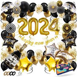Foto van Happy new year 2022 versiering pakket - oudjaar & nieuwjaar pakket - oud en nieuw feest decoratie feestpakket