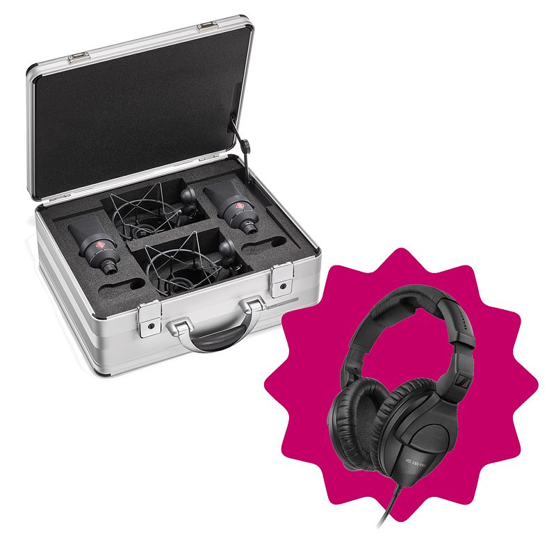 Foto van Neumann tlm 103 mt stereo set condensatormicrofoon met gratis hd 280 koptelefoon