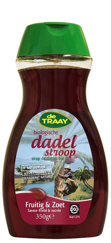 Foto van De traay dadelstroop fruitig & zoet eko