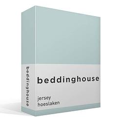 Foto van Beddinghouse jersey hoeslaken - 100% gebreide jersey katoen - lits-jumeaux (160x200/220 cm) - mint green