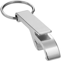 Foto van 6x zilveren relatiegeschenk flesopener sleutelhanger zilver - sleutelhangers