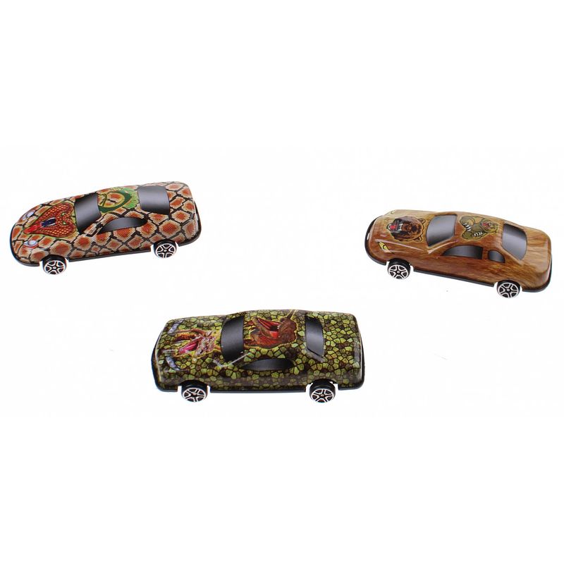 Foto van Jonotoys dinosaurus mini auto 3 stuks 7,5 cm multicolor