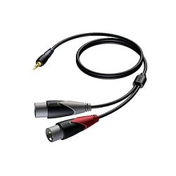 Foto van Procab cla712 classic 1x mini-jack - 2x xlr male kabel 1.5m