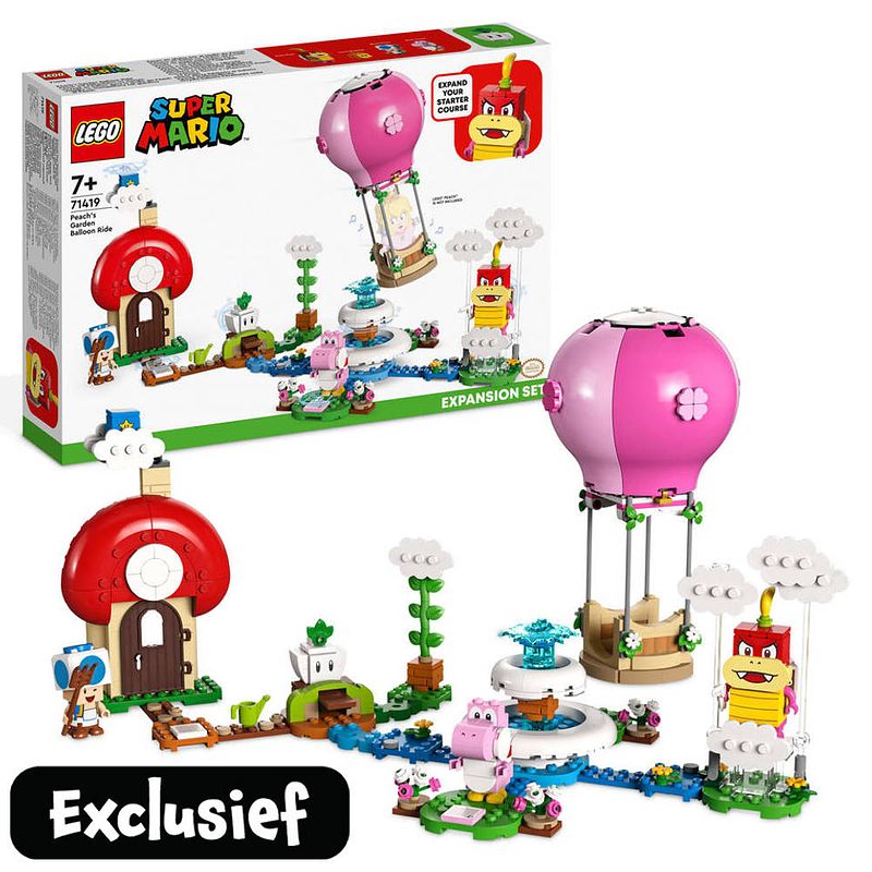 Foto van Lego super mario uitbreidingsset peach tuin ballonvaart 71419