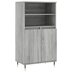 Foto van Vidaxl hoge kast 60x36x110 cm bewerkt hout grijs sonoma eikenkleurig