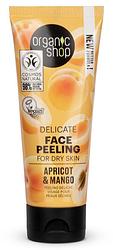 Foto van Organic shop apricot & mango face peeling