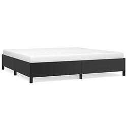 Foto van The living store bedframe - bedframes - 203 x 203 cm - zwarte kunstleer