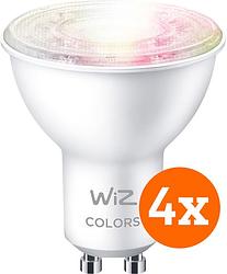 Foto van Wiz smart spot 4-pack - gekleurd en wit licht - gu10