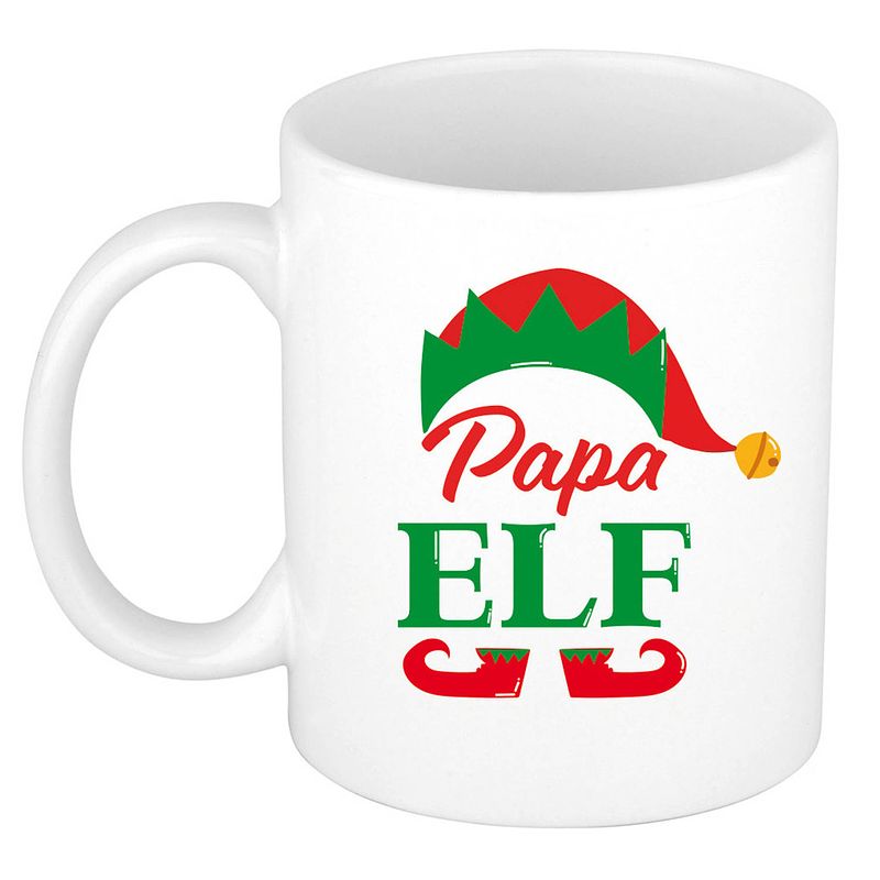 Foto van Papa elf koffiemok / theebeker kerstcadeau vader 300 ml - bekers