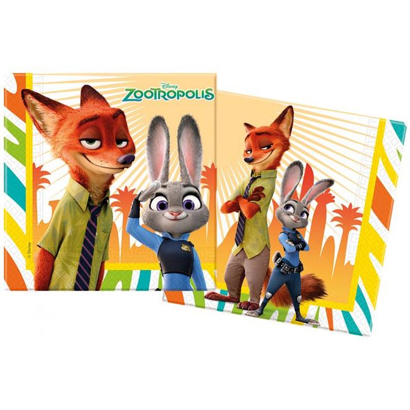 Foto van Procos servetten zootropolis junior 33 x 33 cm papier 20 stuks