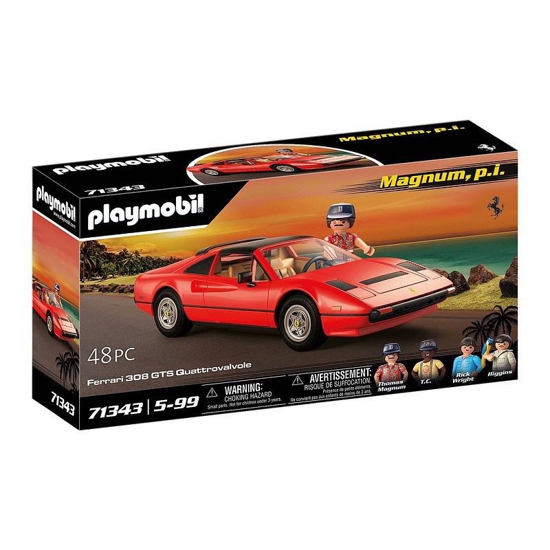 Foto van Playmobil movie cars magnum, p.i. ferrari 308 gts quattrovalvole