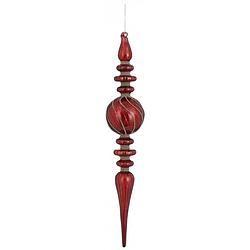 Foto van House of seasons ornament druppel 40 x 8 cm rood glas