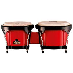 Foto van Nino percussion nino17r-bk 6.5 en 7.5 inch bongo rood