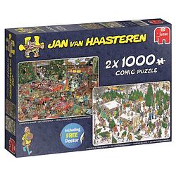 Foto van Jan van haasteren puzzel kerstcadeautjes - 2 x 1000 stukjes