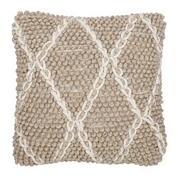 Foto van Must living cushion princess,45x45 cm, beige/ ivory, 100% wool