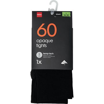 Foto van Hema panty temperatuur regulerend 60 denier zwart maat 36/38 bij jumbo