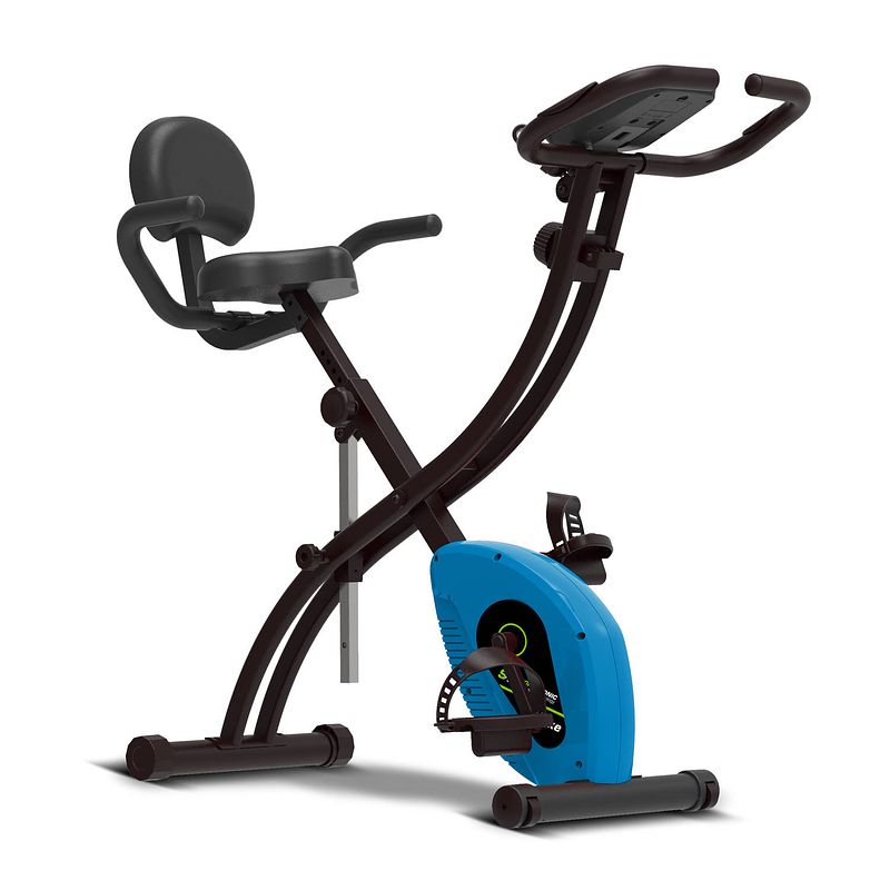 Foto van Sporttronic st-x6 opvouwbare hometrainer blauw/zwart