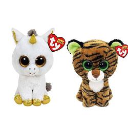 Foto van Ty - knuffel - beanie boo's - pegasus unicorn & tiggy tiger