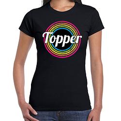 Foto van Topper fan t-shirt zwart voor dames - toppers l - feestshirts
