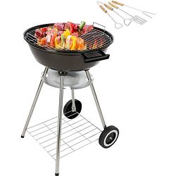 Foto van Maxxgarden houtskoolbarbecue - kogelbarbecue 45 x 85 centimeter - ronde barbecue - incl accessoires - metaal