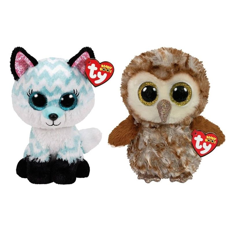 Foto van Ty - knuffel - beanie buddy - atlas fox & percy owl