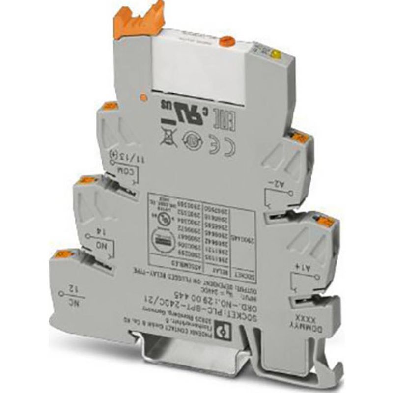 Foto van Phoenix contact plc-rpt- 24dc/21/ms relaismodule nominale spanning: 24 v/dc schakelstroom (max.): 6 a 1x wisselcontact 1 stuk(s)