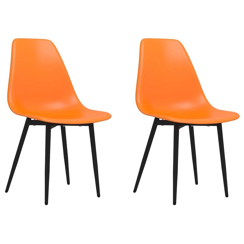 Foto van Vidaxl eetkamerstoelen 2 st pp oranje