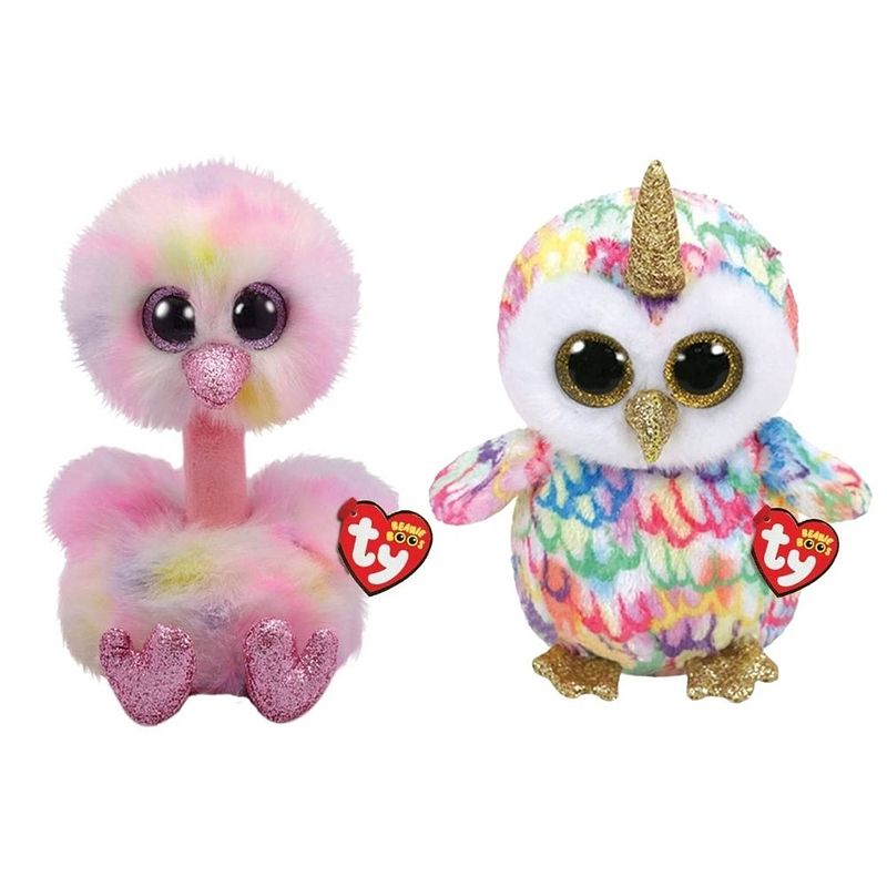 Foto van Ty - knuffel - beanie buddy - avery ostrich & enchanted owl