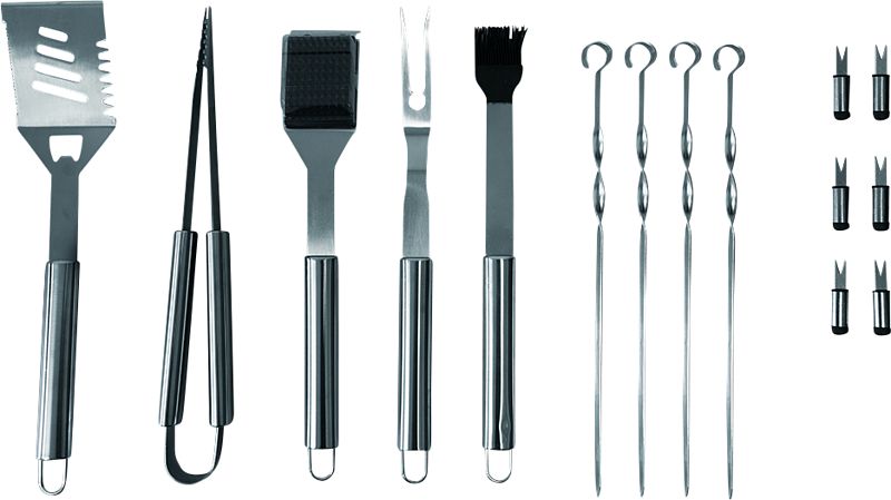 Foto van Azzurro bbq toolset 15-delig incl. koffer