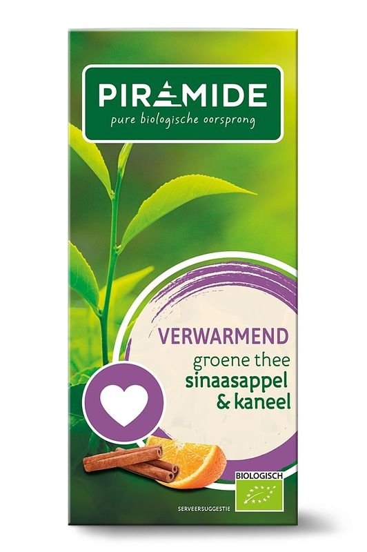 Foto van Piramide groene thee verwarmend