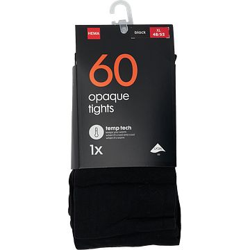 Foto van Hema panty temperatuur regulerend 60 denier zwart maat 48/52 bij jumbo