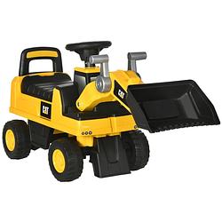 Foto van Graafmachine speelgoed - loopauto - loopwagen - bulldozer - speelgoed - geel/zwart - 78 x 29,5 x 54 cm