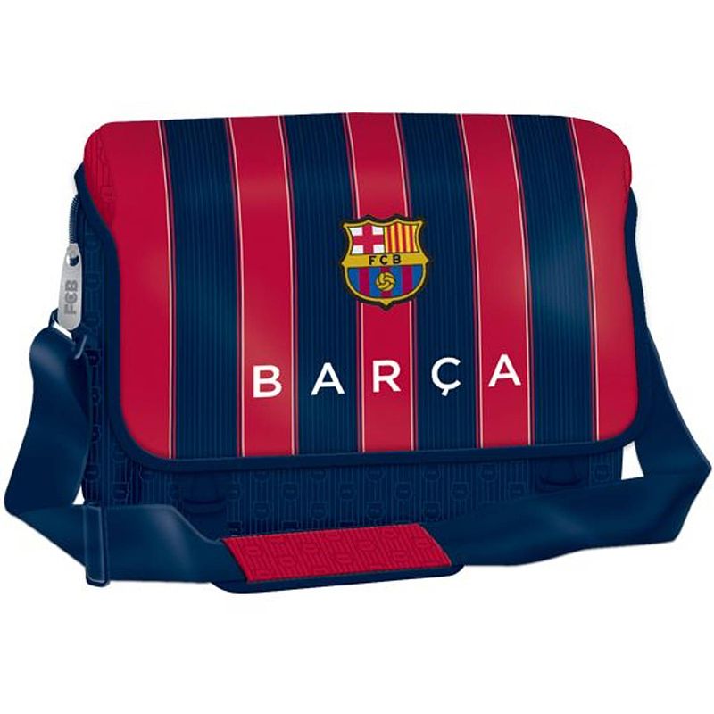 Foto van Fc barcelona - laptop schouder tas - 38 cm - multi