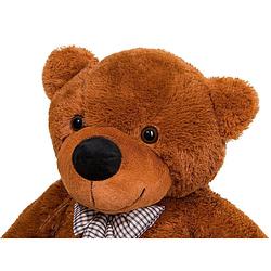 Foto van Teddybeer ""tommy"" bruin, 140 cm, knuffelbeer, pluche beer, valentijnsdag, cadeau, kado