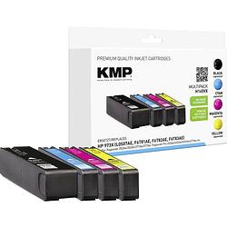 Foto van Kmp inkt combipack vervangt hp hp 973x compatibel combipack zwart, cyaan, magenta, geel h165vx 1752,4005