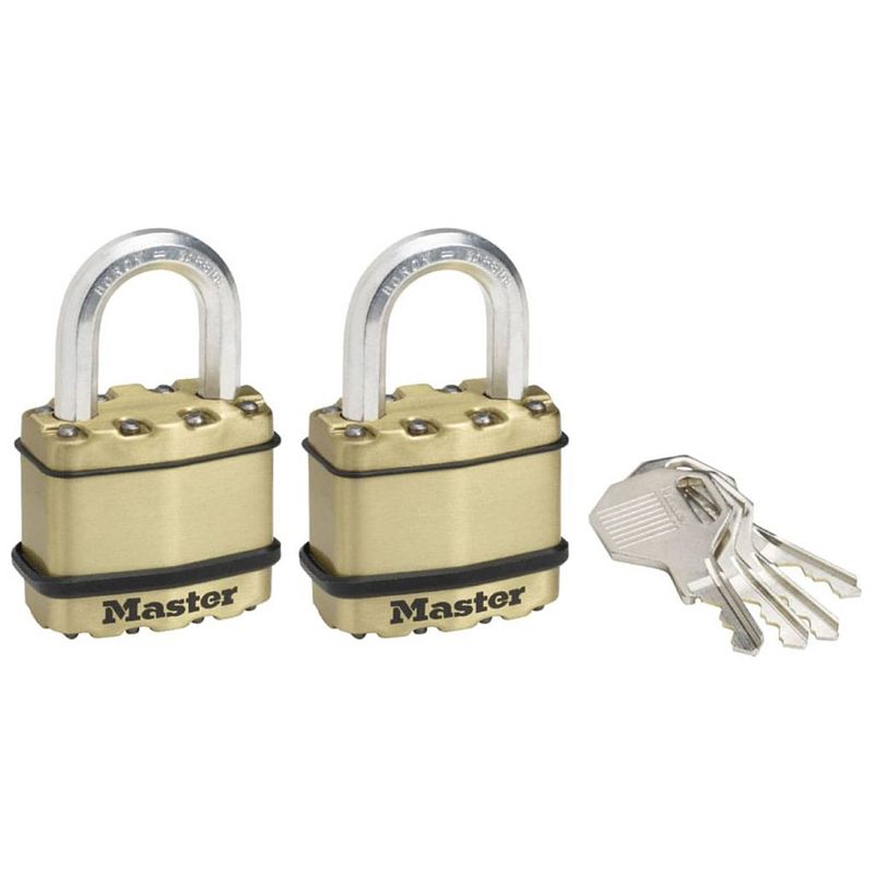 Foto van Master lock hangslot excell 45 mm staal 2 st m1beurt