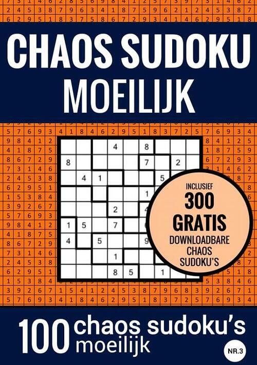 Foto van Sudoku moeilijk: chaos sudoku - nr. 3 - puzzelboek met 100 moeilijke puzzels voor volwassenen en ouderen - sudoku puzzelboeken - paperback