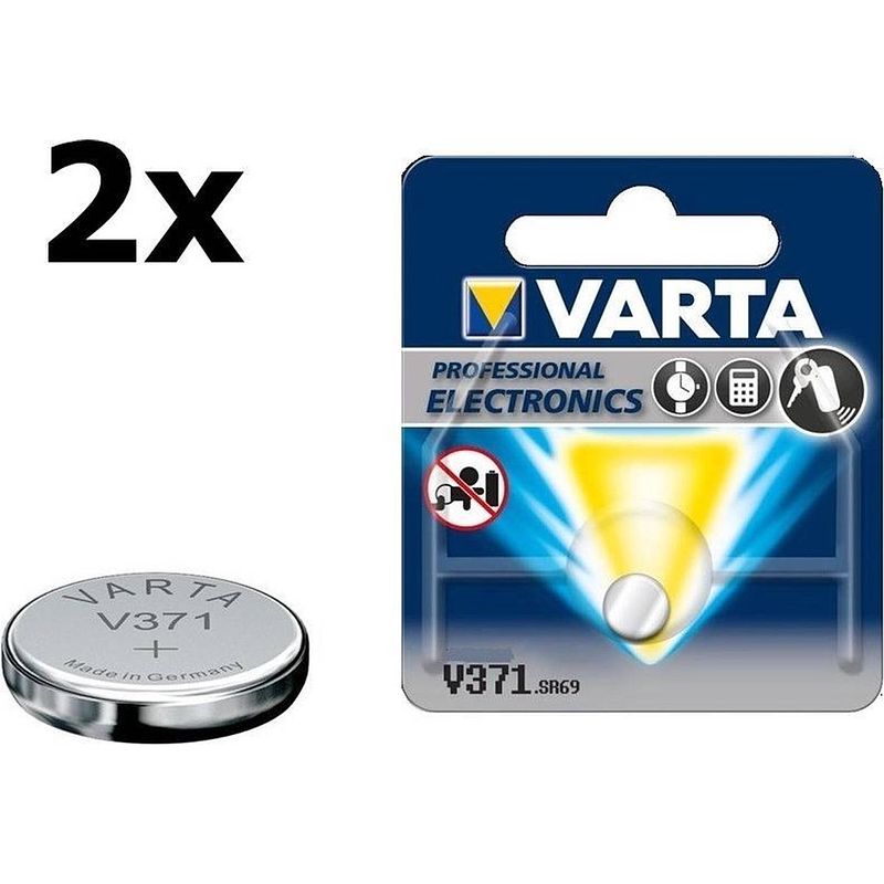 Foto van 2 stuks - varta v371 44mah 1.55v knoopcel batterij