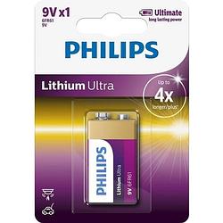Foto van Philips 9v lithium ultra batterij - 1 stuk