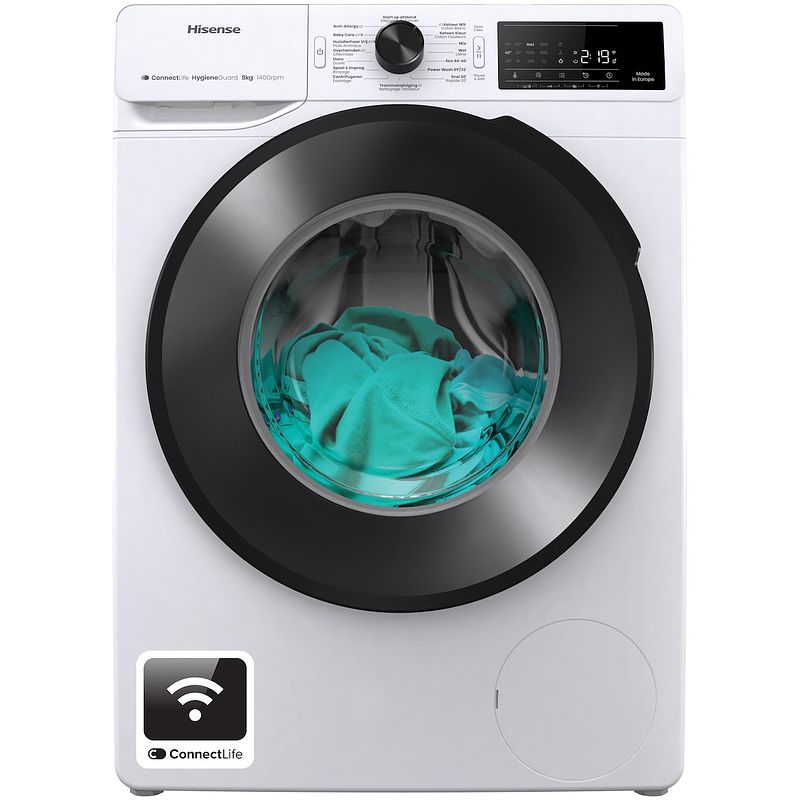 Foto van Hisense wf3v843bw/blx wasmachine wit