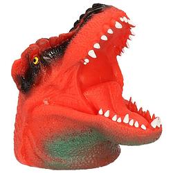 Foto van Dino world latex handpop oranje 14 cm