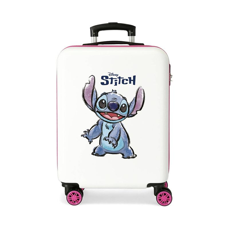 Foto van Stitch kinderkoffer meisjes abs 55 cm 4 w wit