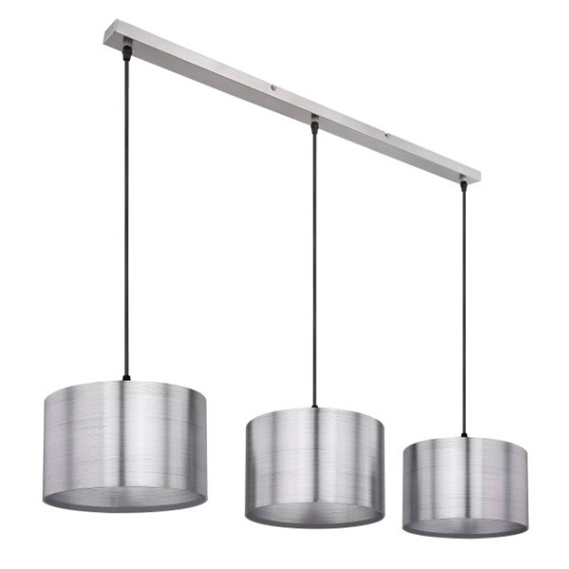 Foto van Moderne hanglamp sinni - l:110cm - e27 - metaal - grijs