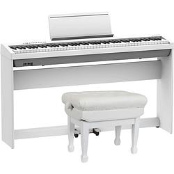 Foto van Roland fp-30x digitale piano wit + onderstel + pedaal-unit + pianobank wit