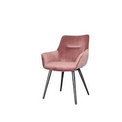 Foto van Giga meubel eetkamerstoel velvet roze - zithoogte 49cm - stoel joah