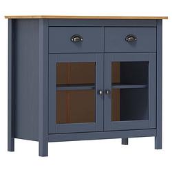 Foto van Vidaxl dressoir hill range 90x40x80 cm massief grenenhout grijs