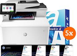 Foto van Hp color laserjet pro mfp m479fdw + 1 extra set toners + 2.500 vellen a4 papier