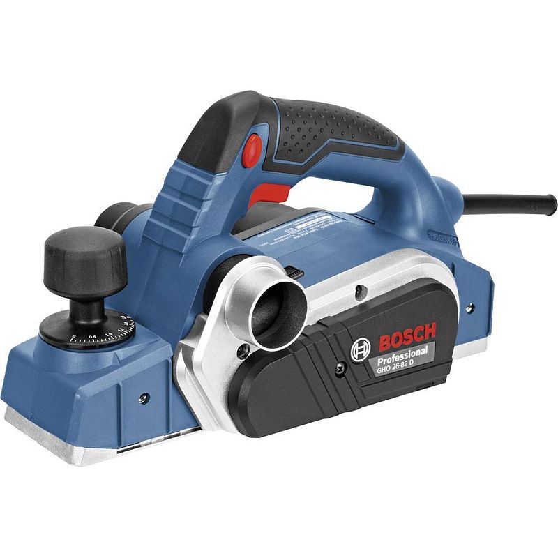 Foto van Bosch professional gho 26-82 d elektrische schaafmachine incl. koffer schaafbreedte: 82 mm 710 w felsdiepte (max.): 9 mm