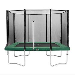 Foto van Salta combo trampoline met veiligheidsnet rechthoekig - 213 x 305 cm - groen